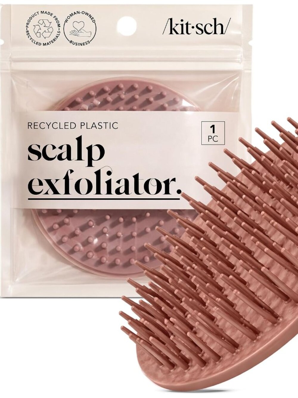 Kitsch Scalp Massager for Hair Care - Shampoo Brush Scalps - Terracotta